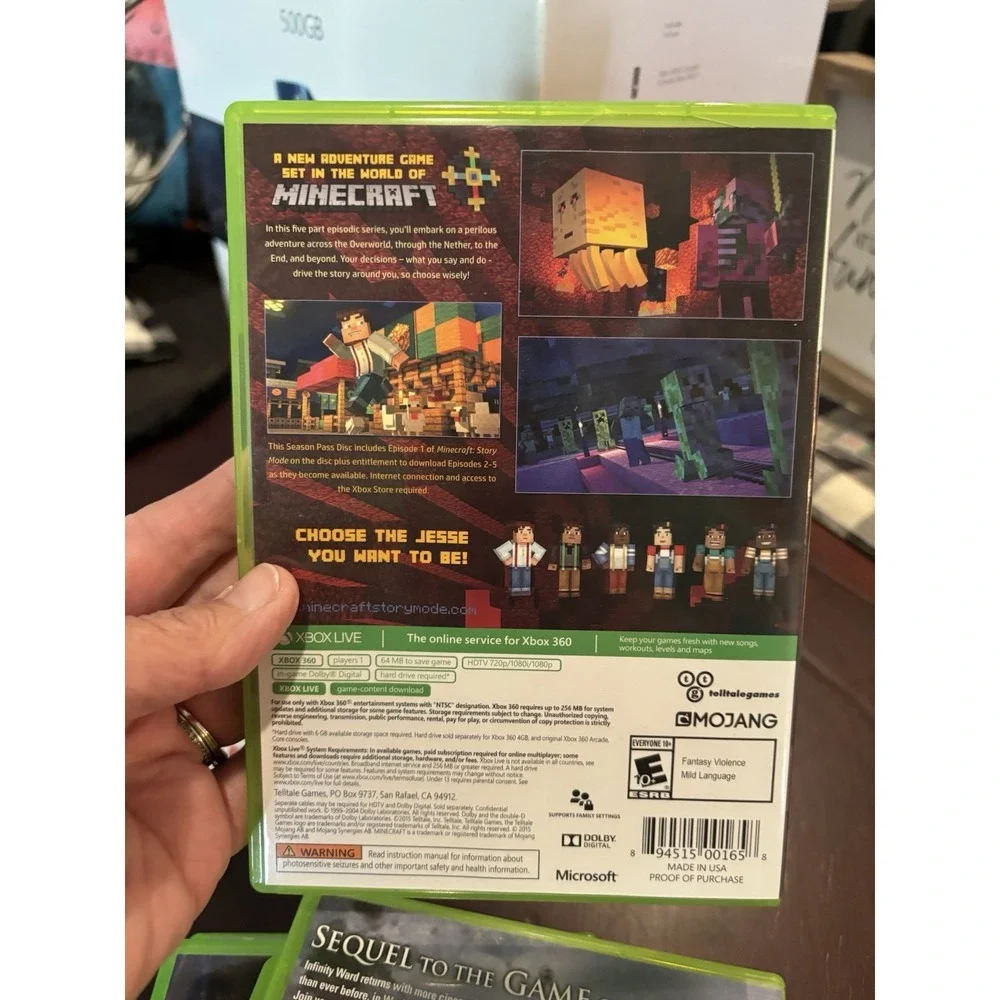 Minecraft: Story Mode Season Pass Disc (Xbox 360, 2015 Telltale Games)‎